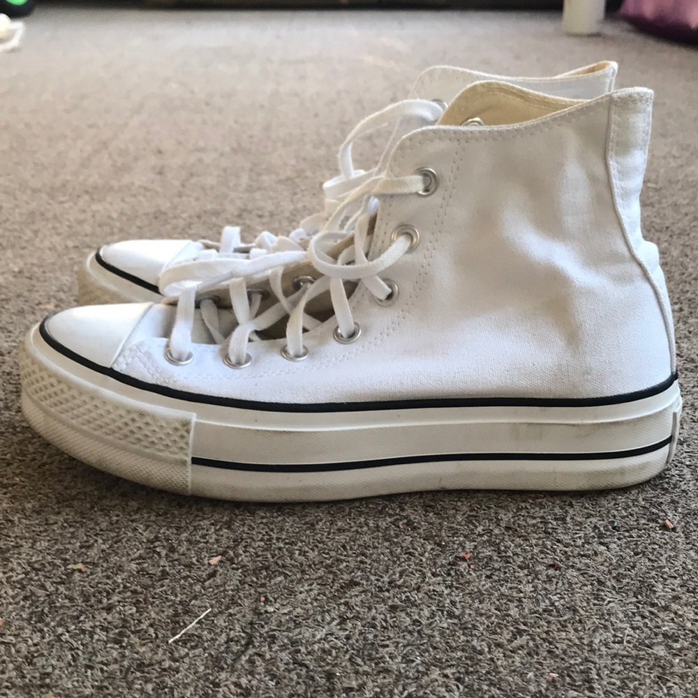 White platform converse